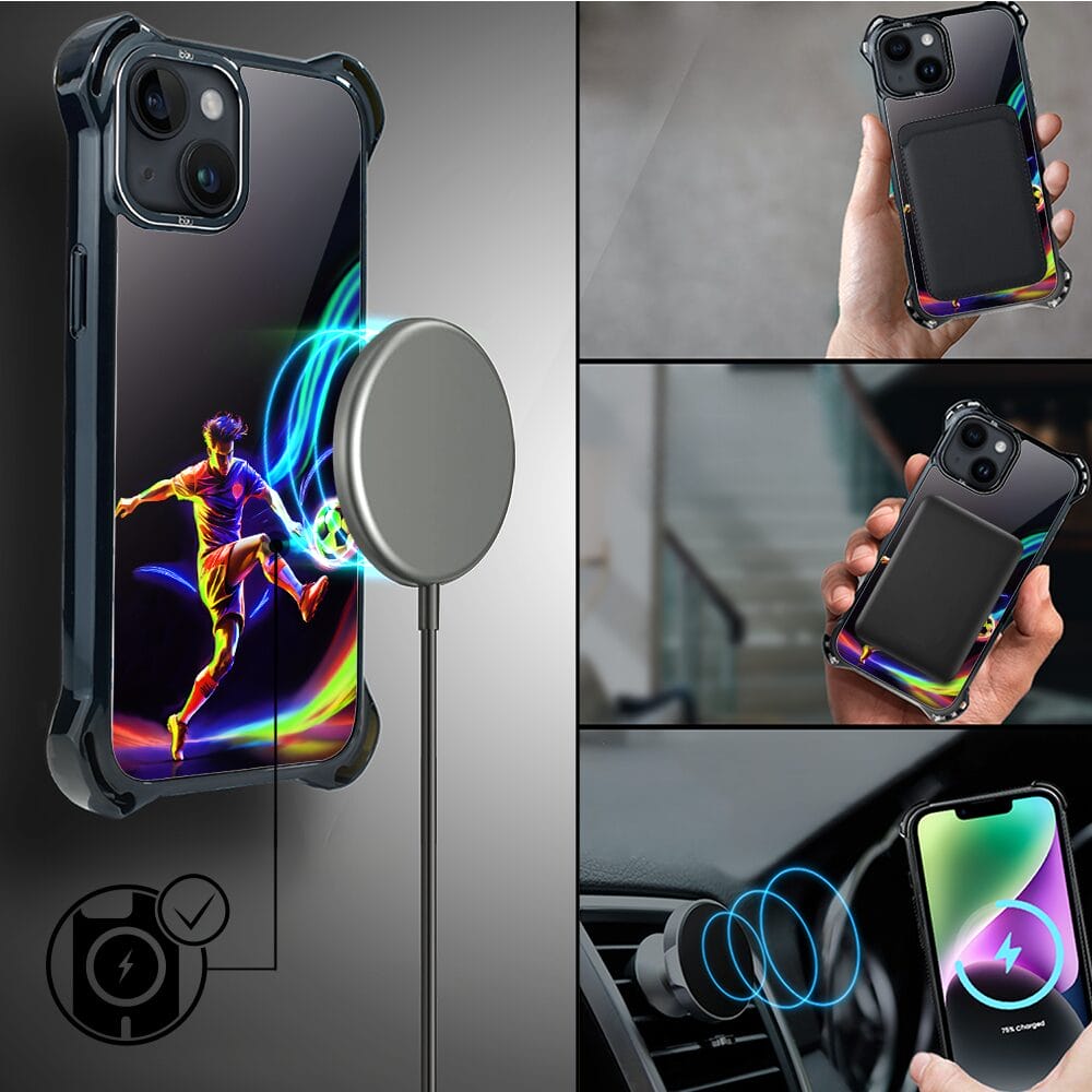 Etui do iPhone 14 Plus IBIZU DropGuard Ultra z MagSafe, #ElectroMove, W rytmie piłki nożnej - obrazek 8