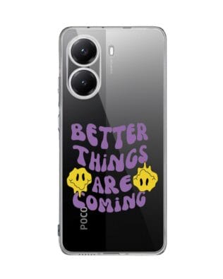 Etui do Xiaomi POCO X7 Pro przeźroczyste, silikonowe Flexi, Better Things Are Coming