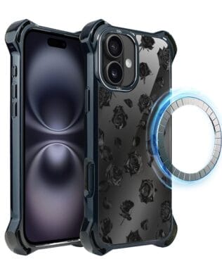 Etui do iPhone 16 Plus IBIZU DropGuard Ultra z MagSafe, Midnight, Sen róż