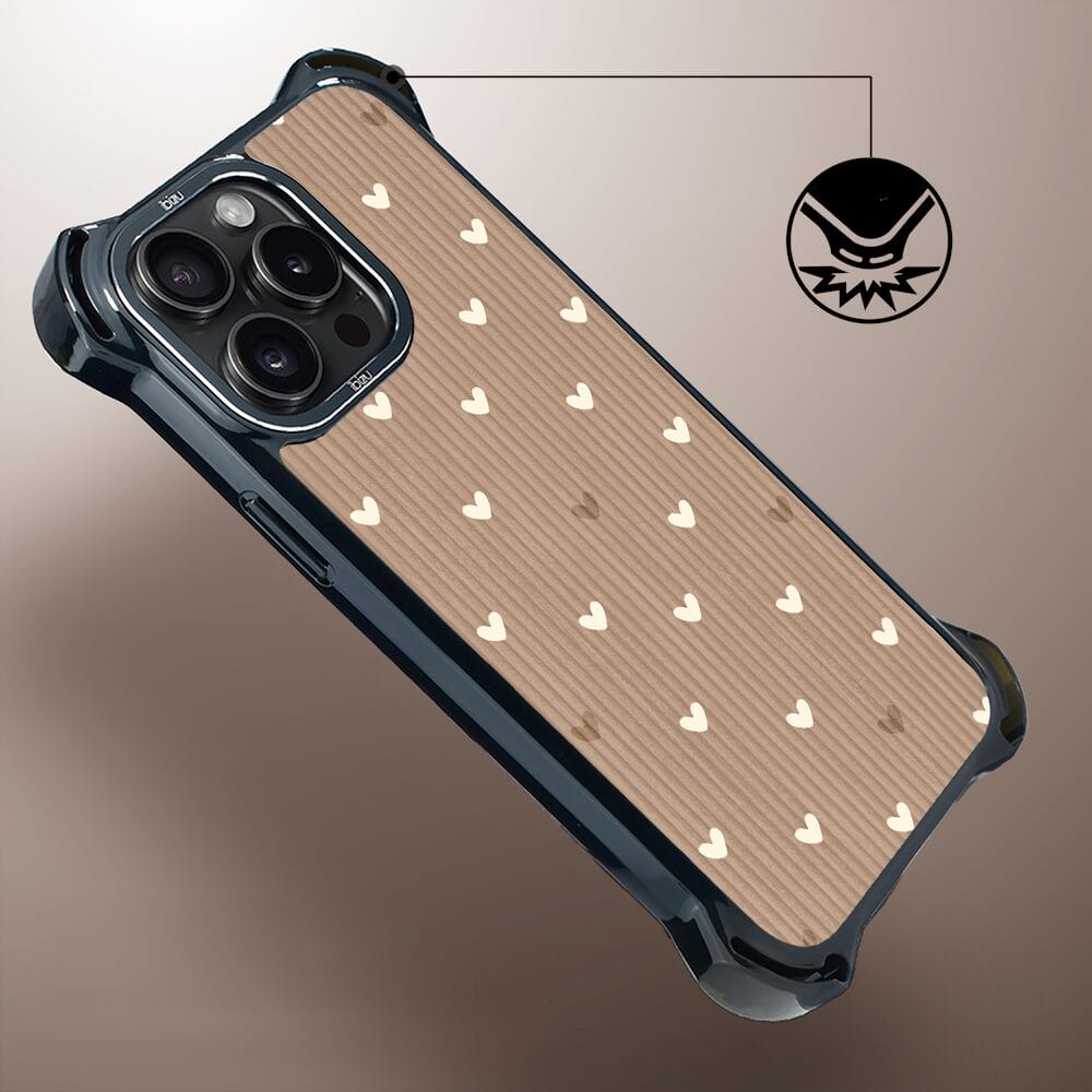 Etui do iPhone 14 Pro IBIZU DropGuard Ultra z MagSafe, Boho, Pudrowe serca - obrazek 4