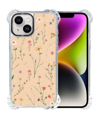 Etui iPhone 14 Plus IBIZU DropGuard Ultra z MagSafe, Pastel Bloom, Koralowa łąka