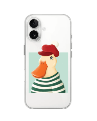 Etui do iPhone 16 przeźroczyste, silikonowe Flexi, kaczuszka