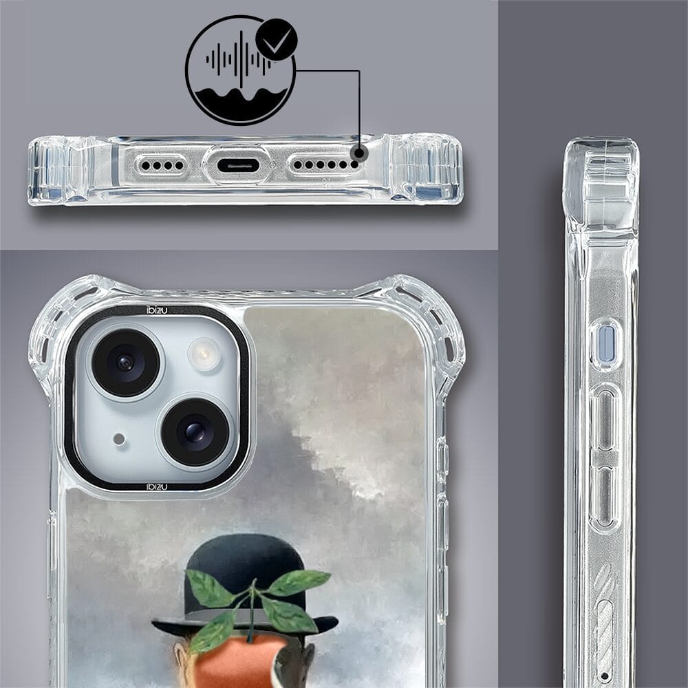 Etui iPhone 15 IBIZU DropGuard Ultra z MagSafe, Rene Magritte, syn człowieczy - obrazek 6