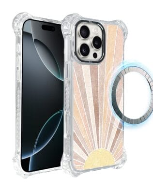 Etui do iPhone 16 Pro Max IBIZU DropGuard Ultra z MagSafe, Boho, Wschód słońca