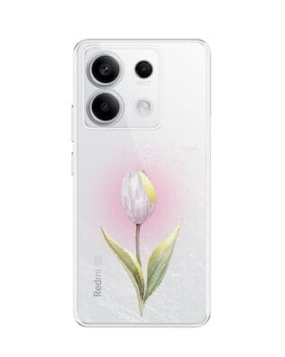Etui do Xiaomi Redmi Note 13 Pro 5G przeźroczyste, silikonowe Flexi, kwiaty, tulipan
