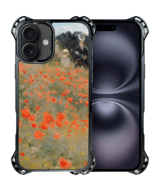 Etui iPhone 16 IBIZU DropGuard Ultra z MagSafe, Claude Monet, pole maków