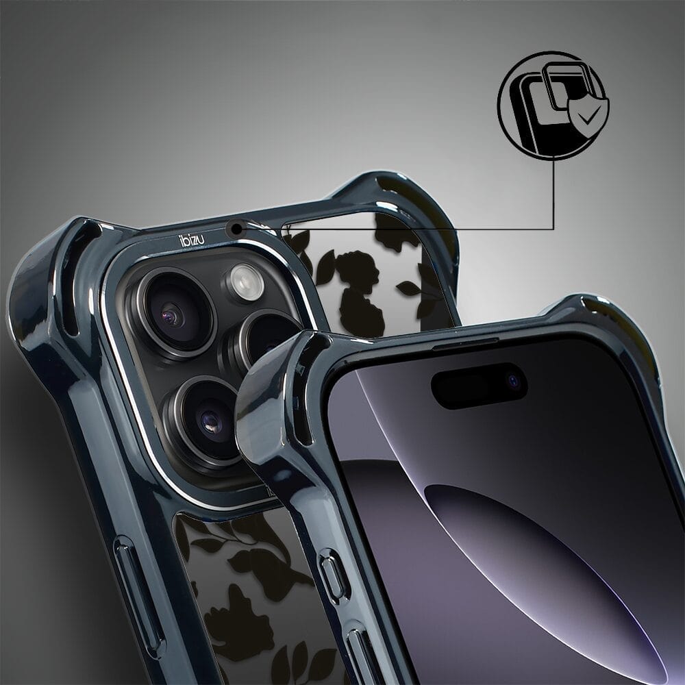 Etui do iPhone 16 Pro IBIZU DropGuard Ultra z MagSafe, Midnight, Cienie liści - obrazek 3