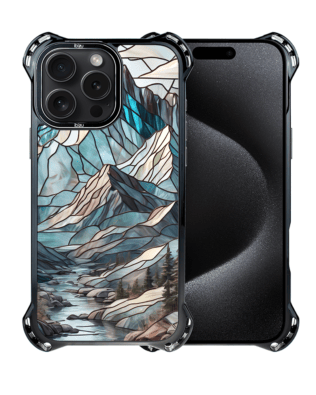 Etui do iPhone 15 Pro Max IBIZU DropGuard Ultra z MagSafe, Barwy Szkła, Górski Potok