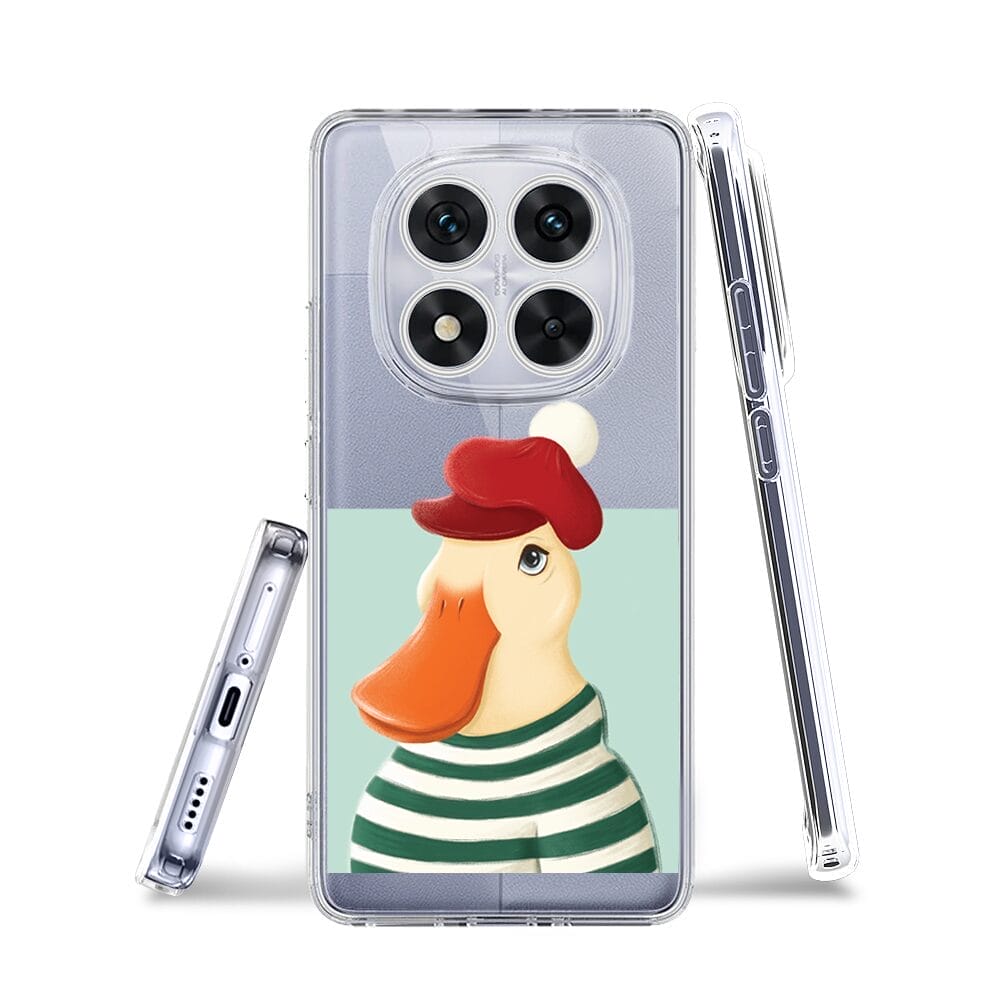 Etui do Xiaomi Redmi Note 14 Pro 5G przeźroczyste, silikonowe Flexi, kaczuszka - obrazek 3