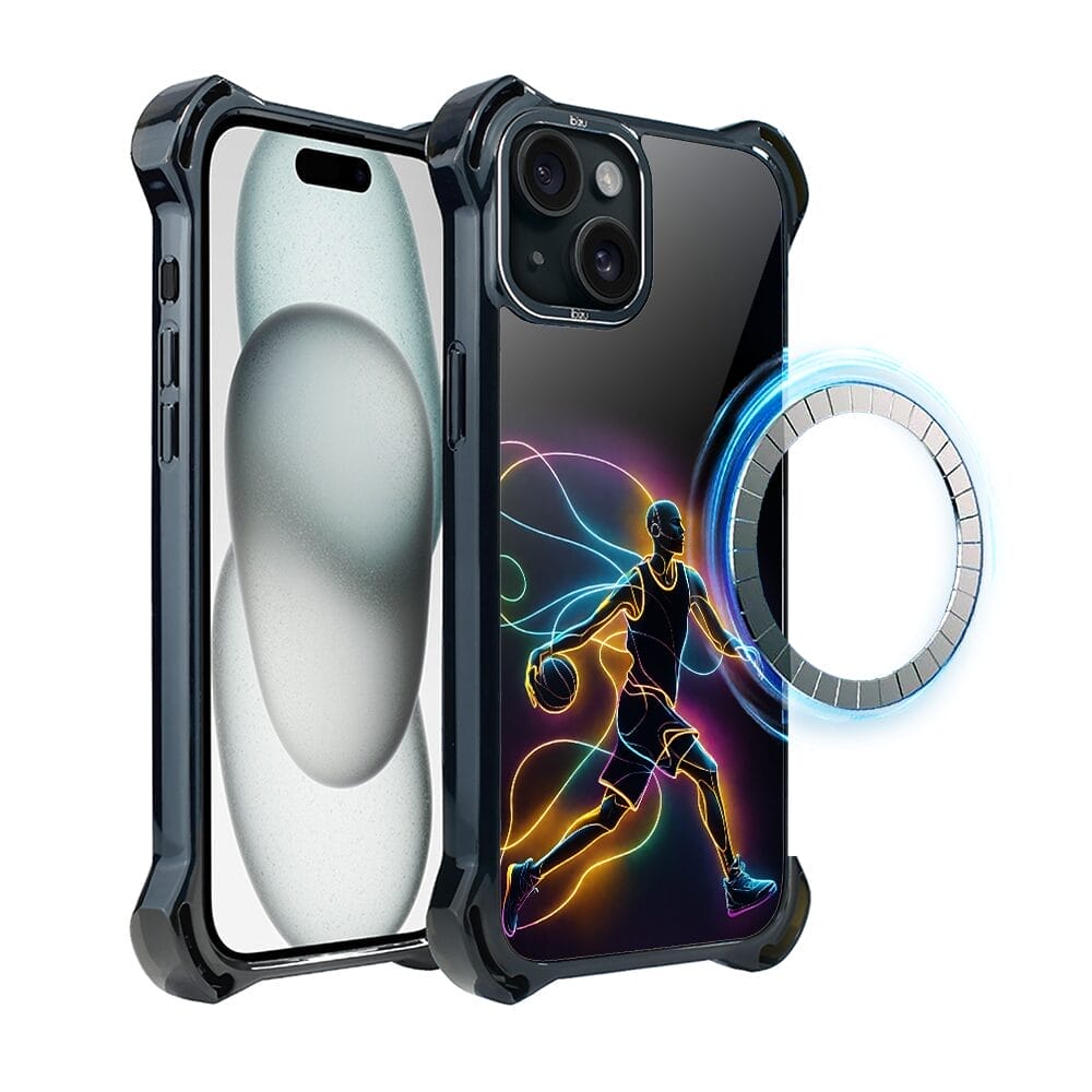 Etui do iPhone 15 IBIZU DropGuard Ultra z MagSafe, #ElectroMove, Duch koszykówki
