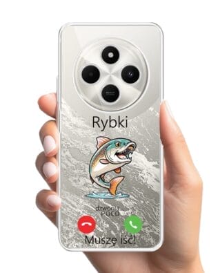 Etui do Xiaomi POCO C75 przeźroczyste, silikonowe Flexi, rybki dzwonią