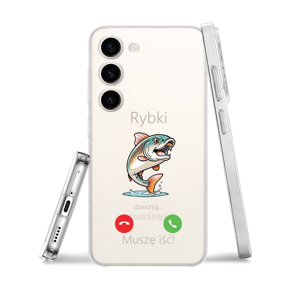 Etui do Samsung Galaxy S23 przeźroczyste, silikonowe Flexi, rybki dzwonią - obrazek 3