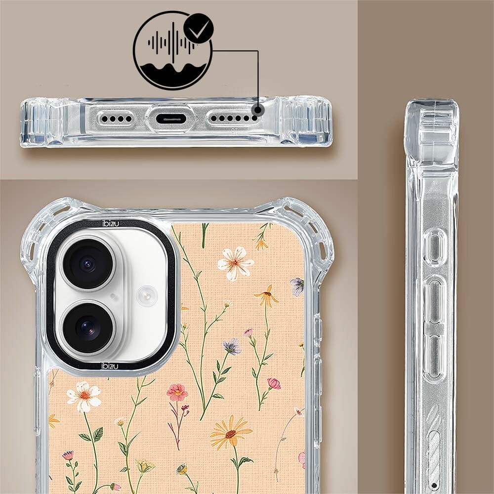 Etui iPhone 16 Plus IBIZU DropGuard Ultra z MagSafe, Pastel Bloom, Koralowa łąka - obrazek 6