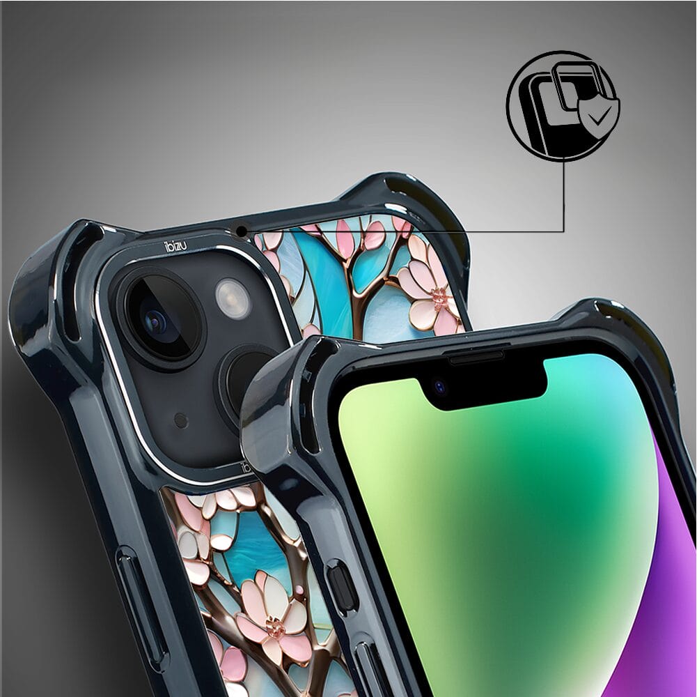 Etui do iPhone 14 IBIZU DropGuard Ultra z MagSafe, Barwy Szkła, Księżycowa Wiśnia - obrazek 3