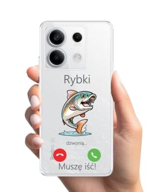Etui do Xiaomi Redmi Note 13 Pro 5G przeźroczyste, silikonowe Flexi, rybki dzwonią