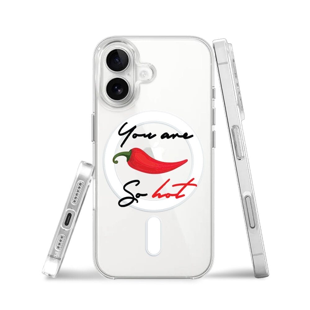 Etui do iPhone 16 z MagSafe przeźroczyste, silikonowe Flexi, papryczka chilli - obrazek 3