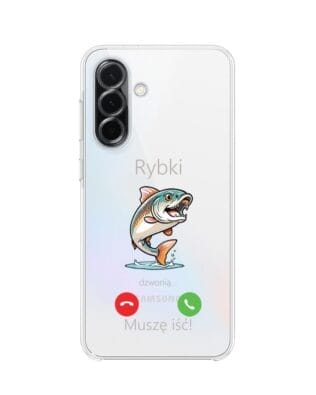 Etui do Samsung Galaxy A36 5G przeźroczyste, silikonowe Flexi, rybki dzwonią