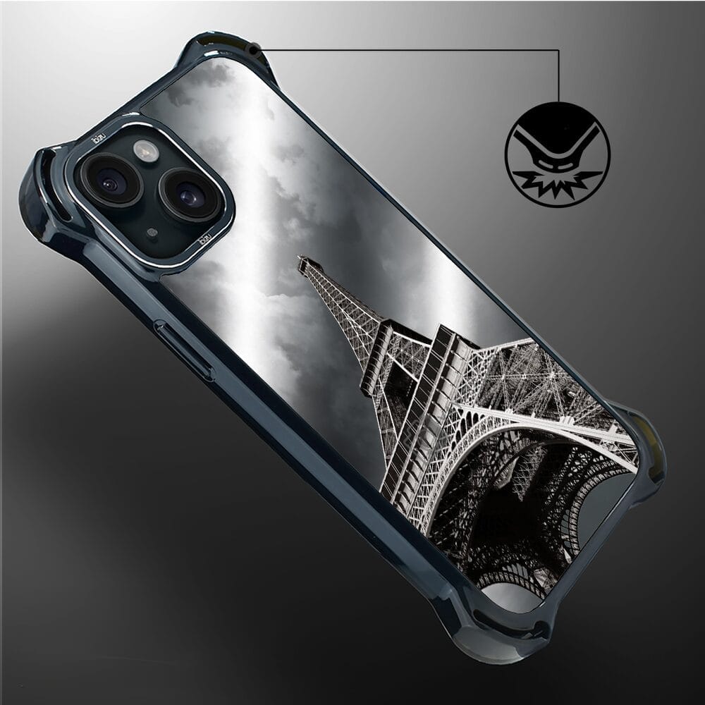 Etui do iPhone 15 IBIZU DropGuard Ultra z MagSafe, Noir City, Wieża Eiffla - obrazek 4
