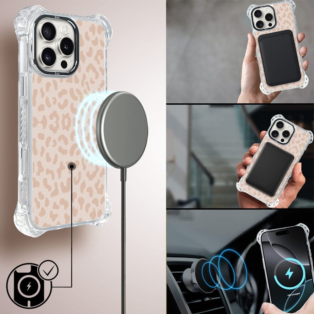 Etui do iPhone 16 Pro IBIZU DropGuard Ultra z MagSafe, Boho, Delikatna panterka - obrazek 8