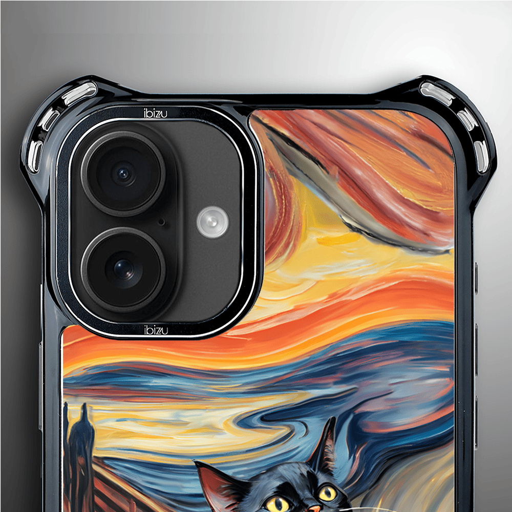 Etui iPhone 16 IBIZU DropGuard Ultra z MagSafe, Edvard Munch, krzyk kota - obrazek 5