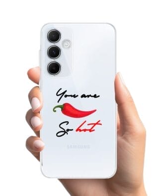 Etui do Samsung Galaxy A55 5G przeźroczyste, silikonowe Flexi, papryczka chilli
