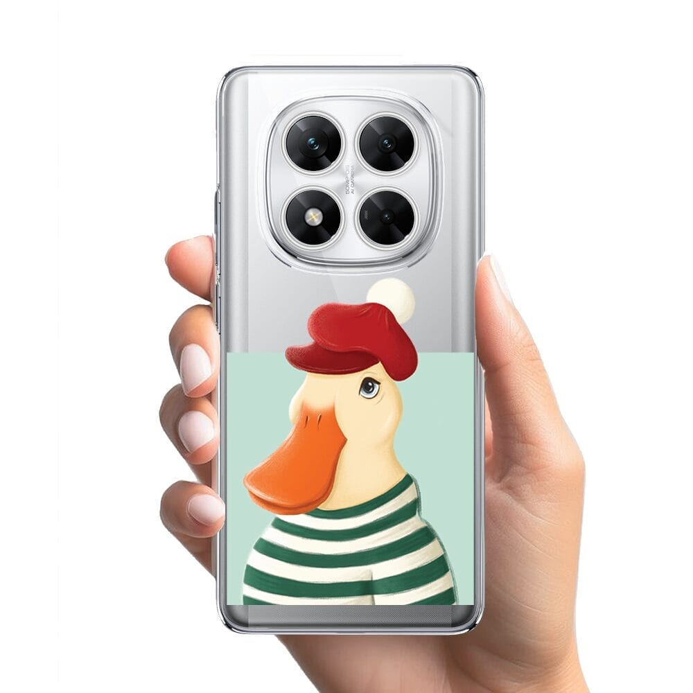 Etui do Xiaomi POCO X7 przeźroczyste, silikonowe Flexi, kaczuszka - obrazek 2