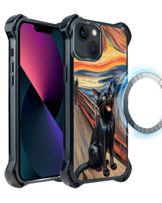 Etui iPhone 13 IBIZU DropGuard Ultra z MagSafe, Edvard Munch, krzyk kota