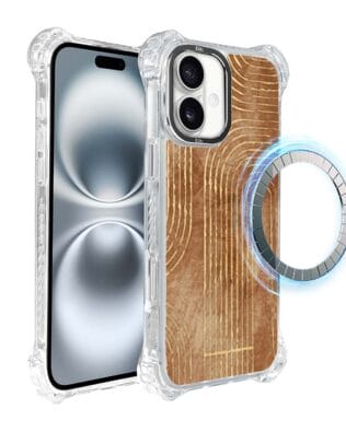 Etui iPhone 16 Plus IBIZU DropGuard Ultra z MagSafe, Boho, Geometryczne linie