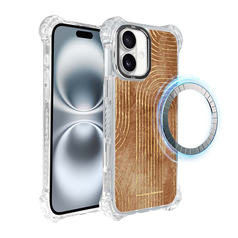 Etui iPhone 16 Plus IBIZU DropGuard Ultra z MagSafe, Boho, Geometryczne linie