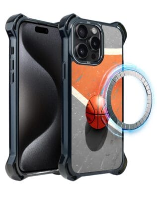 Etui do iPhone 15 Pro IBIZU DropGuard Ultra z MagSafe, #Move, Koszykówka