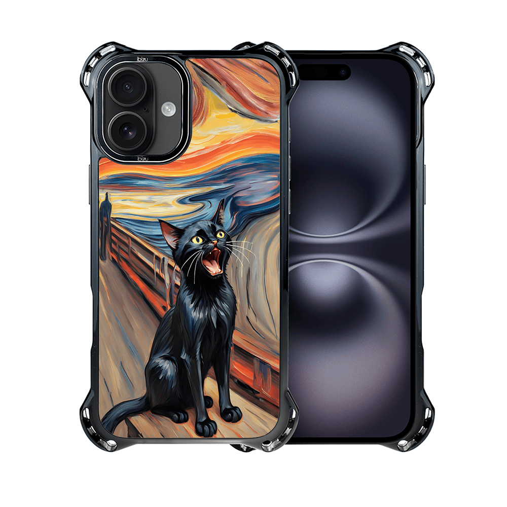 Etui iPhone 16 IBIZU DropGuard Ultra z MagSafe, Edvard Munch, krzyk kota - obrazek 2