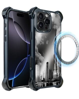 Etui do iPhone 16 Pro IBIZU DropGuard Ultra z MagSafe, Noir City, Burj Khalifa