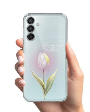 Etui do Samsung Galaxy M15 5G przeźroczyste, silikonowe Flexi, kwiaty, tulipan