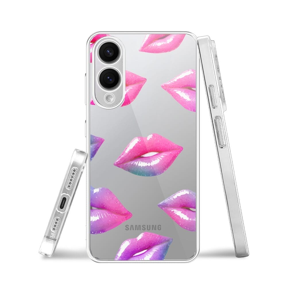 Etui do Samsung Galaxy S25 Edge przeźroczyste, silikonowe Flexi, hologramowe usta - obrazek 3
