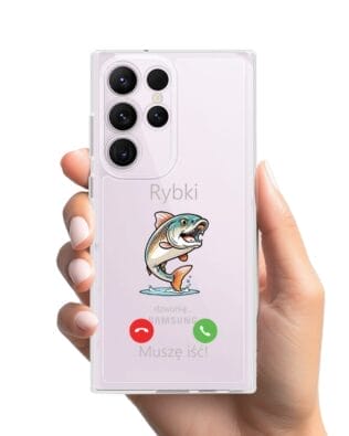 Etui do Samsung Galaxy S23 Ultra przeźroczyste, silikonowe Flexi, rybki dzwonią