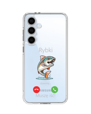 Etui do Samsung Galaxy S24 FE przeźroczyste, silikonowe Flexi, rybki dzwonią