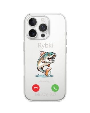 Etui do iPhone 14 Pro, przeźroczyste, silikonowe Flexi, rybki dzwonią