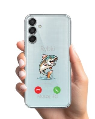 Etui do Samsung Galaxy M15 5G przeźroczyste, silikonowe Flexi, rybki dzwonią