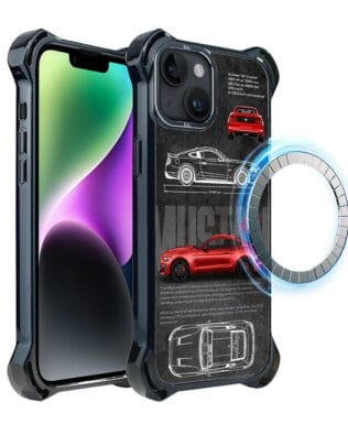 Etui do iPhone 14 Plus IBIZU DropGuard Ultra z MagSafe TechDrive, GT V8 “Coyote”