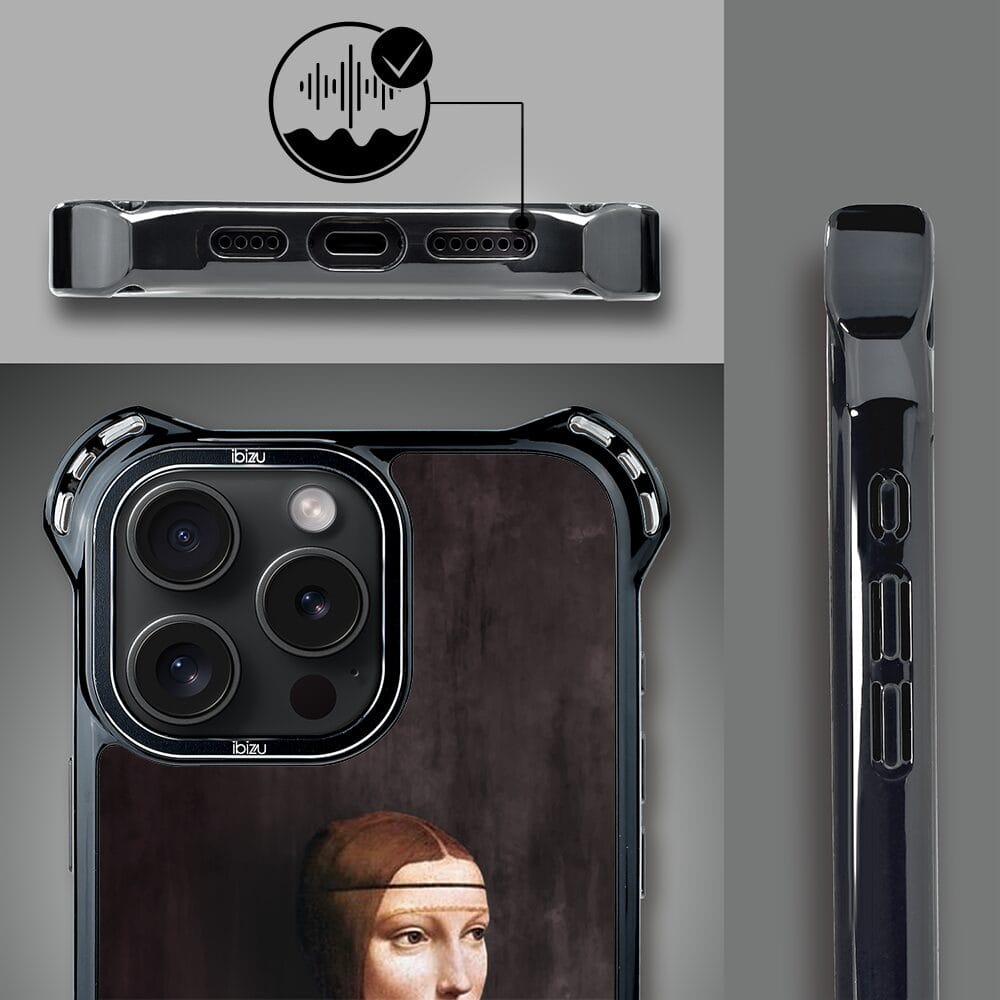 Etui iPhone 14 Pro IBIZU DropGuard Ultra z MagSafe, Leonardo Da Vinci, dama z kotem - obrazek 6