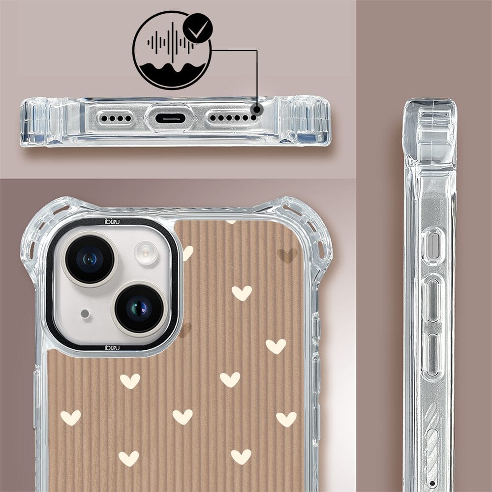 Etui iPhone 14 Plus IBIZU DropGuard Ultra z MagSafe, Boho, Pudrowe serca - obrazek 6