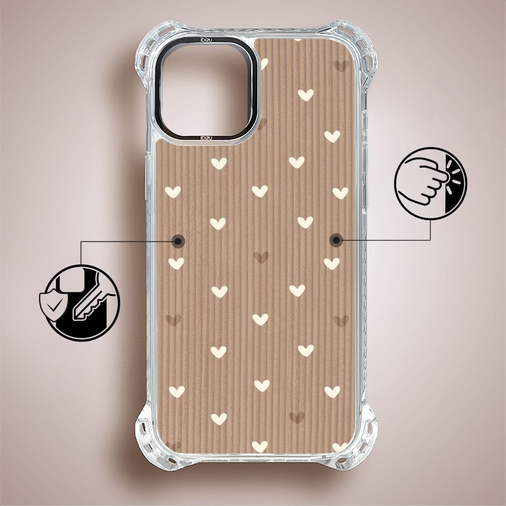 Etui do iPhone 15 Plus IBIZU DropGuard Ultra z MagSafe, Boho, Pudrowe serca - obrazek 7