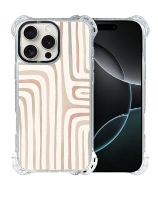 Etui do iPhone 16 Pro IBIZU DropGuard Ultra z MagSafe, Boho, Piaskowy labirynt