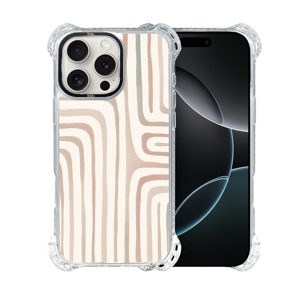 Etui do iPhone 16 Pro IBIZU DropGuard Ultra z MagSafe, Boho, Piaskowy labirynt - obrazek 2