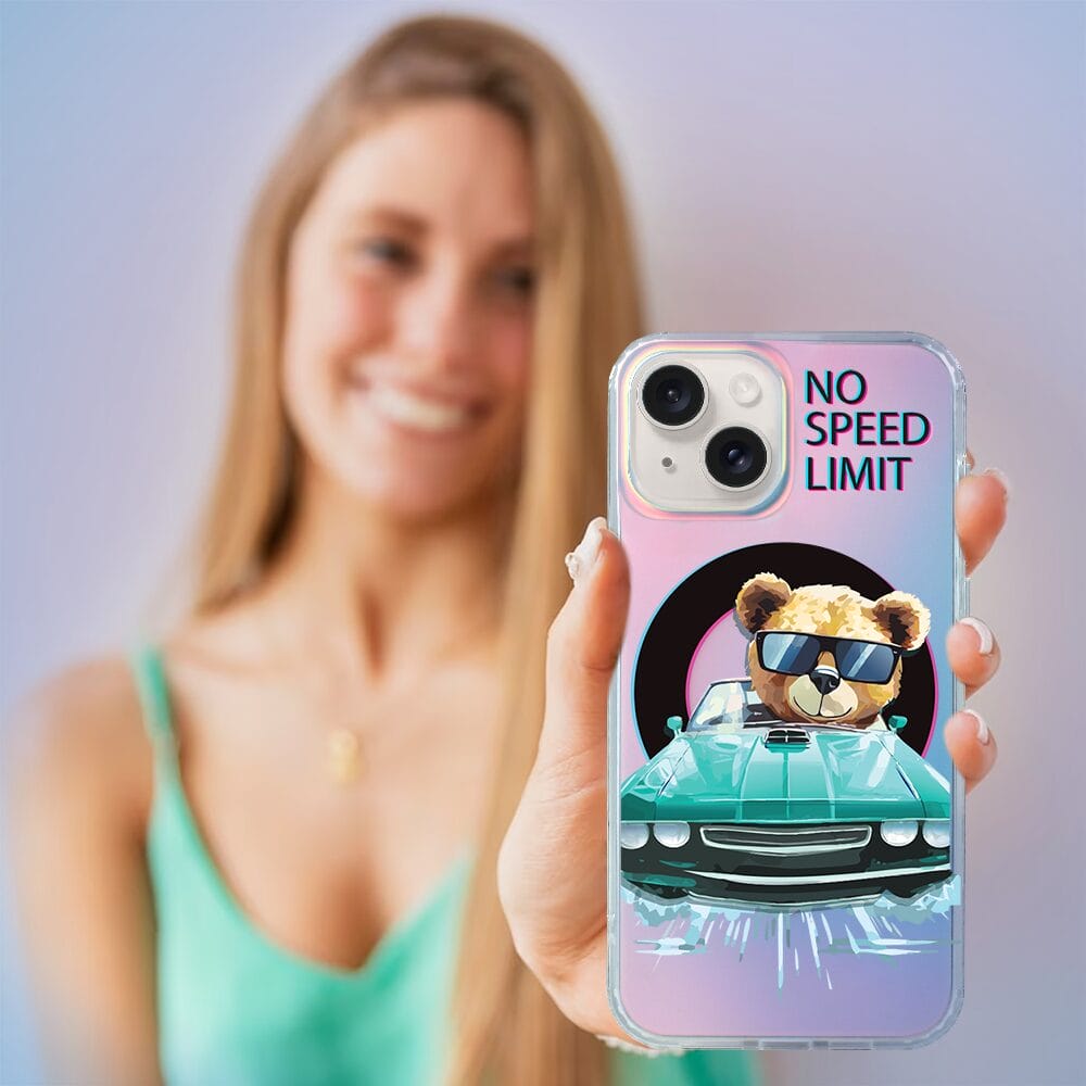 Etui do iPhone 14 IBIZU California Sunset z MagSafe, zmieniające kolor, Blue Car, niebieski samochód - obrazek 5