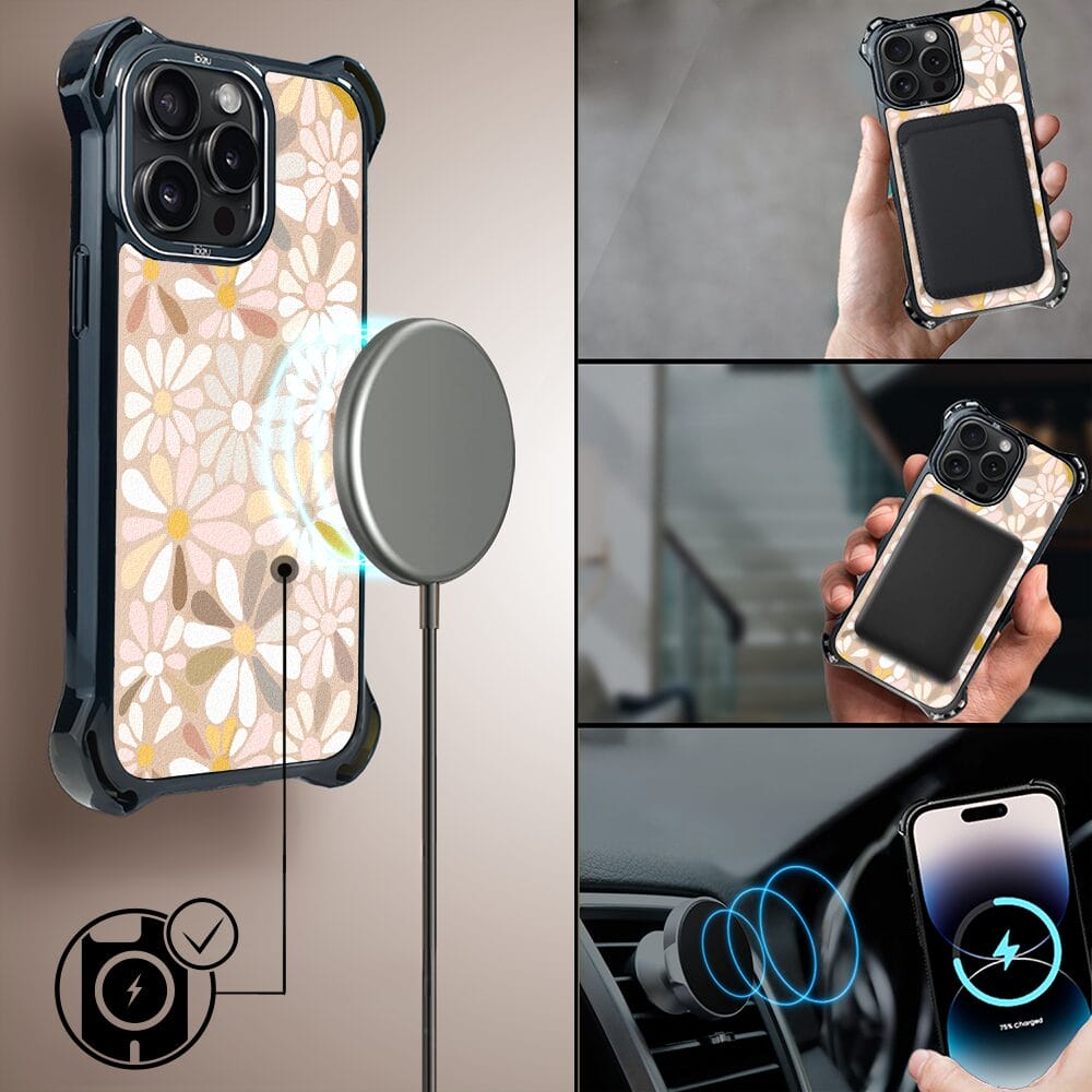 Etui do iPhone 14 Pro IBIZU DropGuard Ultra z MagSafe, Boho, Kwiaty vintage - obrazek 8