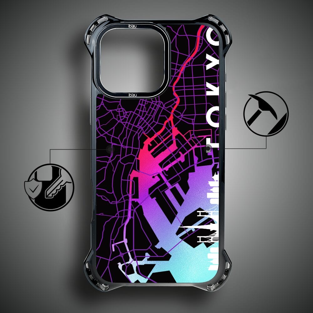 Etui do iPhone 14 Pro IBIZU DropGuard Ultra z MagSafe, Mapy Świata, Tokyo - obrazek 7