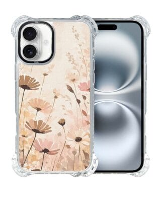 Etui iPhone 16 Plus IBIZU DropGuard Ultra z MagSafe, Boho, Kwiatowa łąka