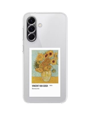 Etui do Samsung Galaxy A56 5G przeźroczyste, silikonowe Flexi, słoneczniki Van Gogh