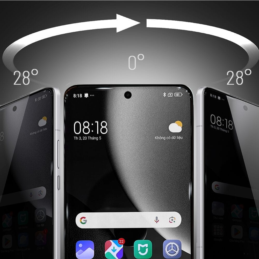 Szkło prywatyzujące z czarną ramką do Xiaomi 14 - obrazek 3